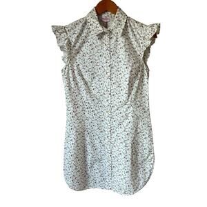 Fiorucci Camicia Floral Print Shirt Dress NWT Size 40 / 10 / Large